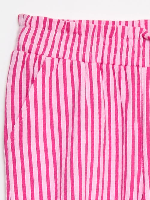 Pantalon large rayé - Kiabi