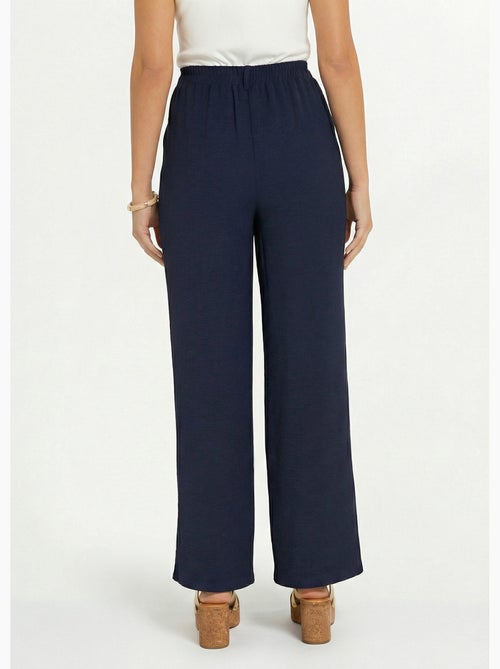 Pantalon large semi élastiqué à pinces - Afibel - Kiabi
