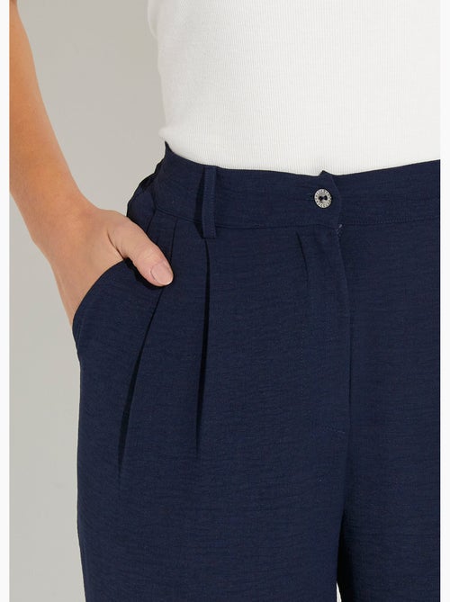 Pantalon large semi élastiqué à pinces - Afibel - Kiabi