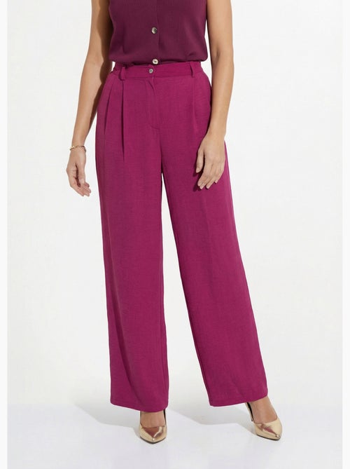 Pantalon large semi élastiqué à pinces - Afibel - Kiabi Pantalon large semi élastiqué à pinces - Afibel - Kiabi