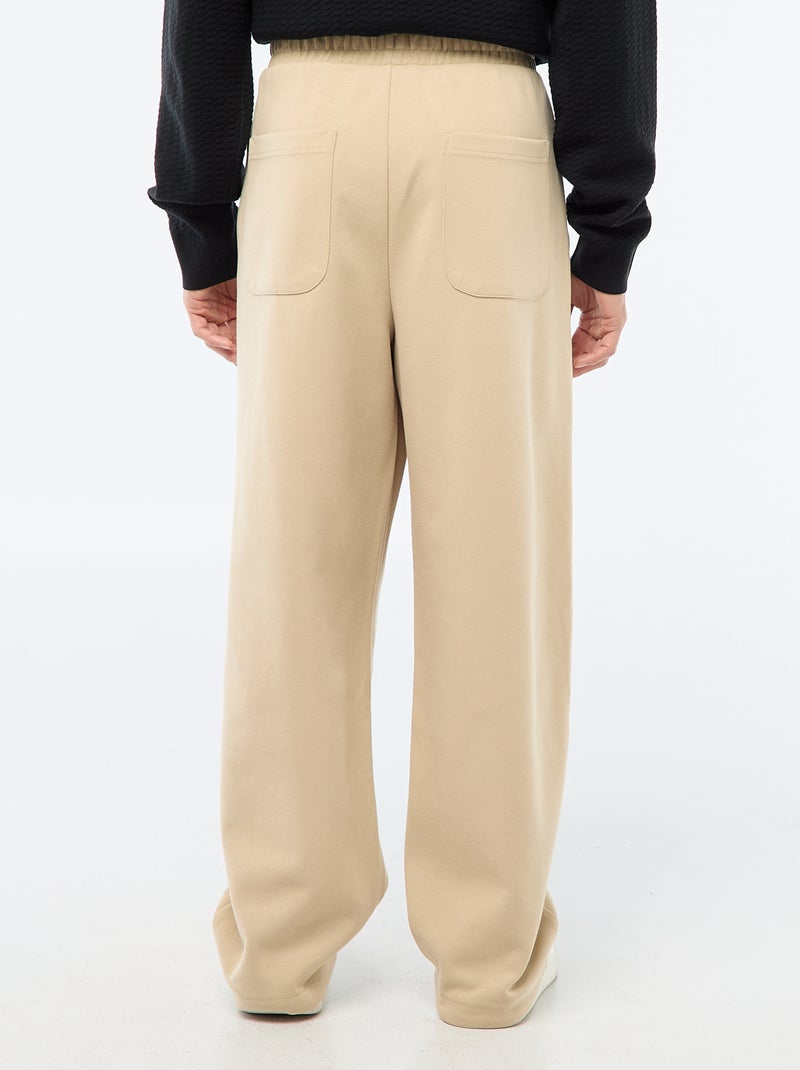 Pantalon large style jogging Beige - Kiabi