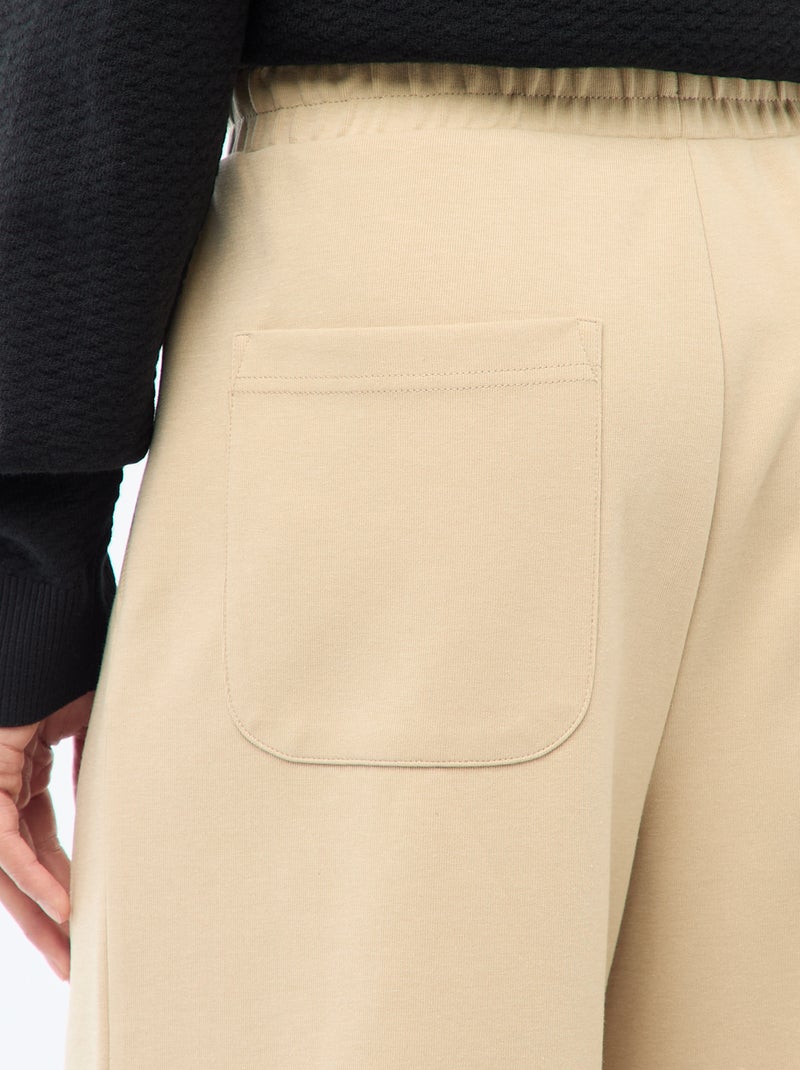 Pantalon large style jogging Beige - Kiabi