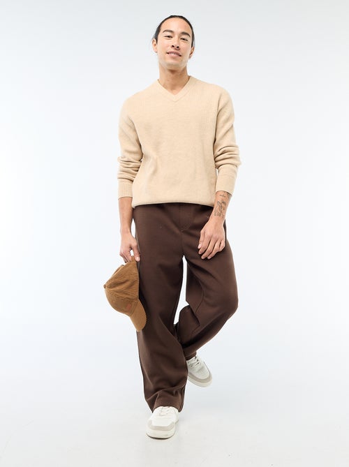 Pantalon large style jogging - Kiabi