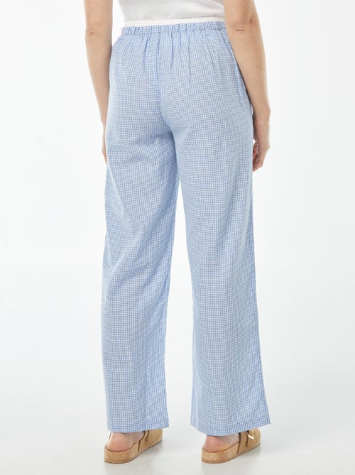 Pantalon large style pyjama - Kiabi
