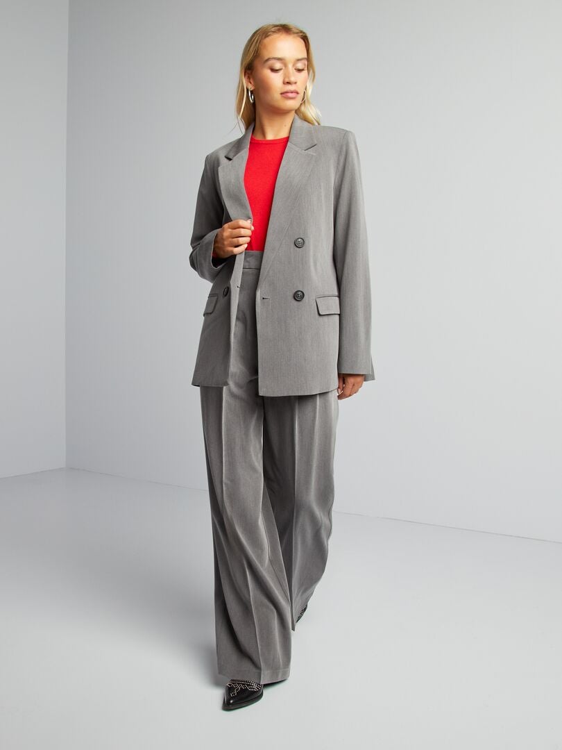 Pantalon tailleur gris femme sale