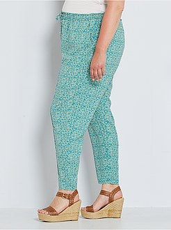 Pantalon large taille élastique - Kiabi