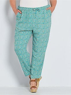 Pantalon large taille élastique - Kiabi