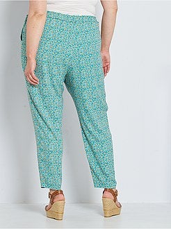 Pantalon large taille élastique - Kiabi