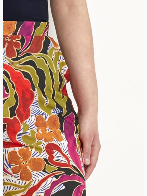 Pantalon large taille élastiquée imprimé - Afibel - Kiabi