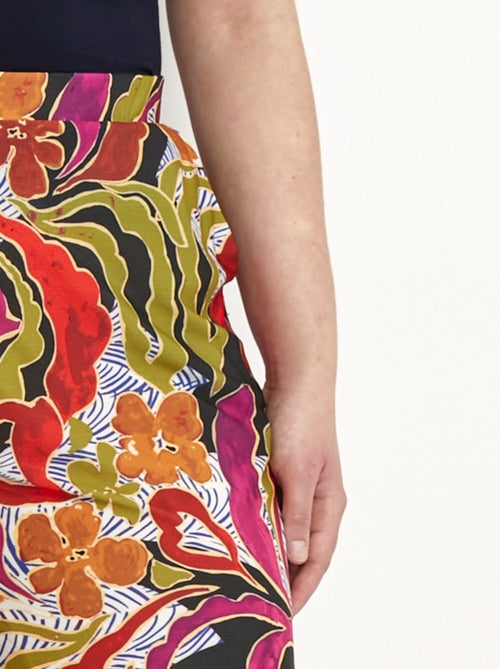 Pantalon large taille élastiquée imprimé - Kiabi