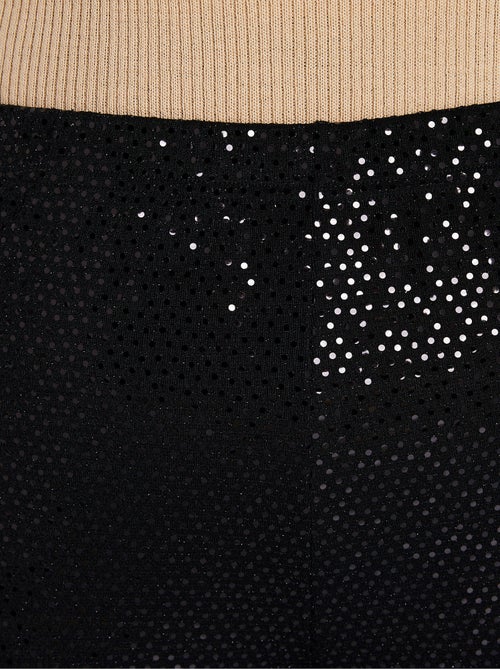 Pantalon large taille élastiquée maille sequins - AFIBEL - Kiabi