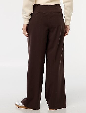 Pantalon large taille haute à 5 poches