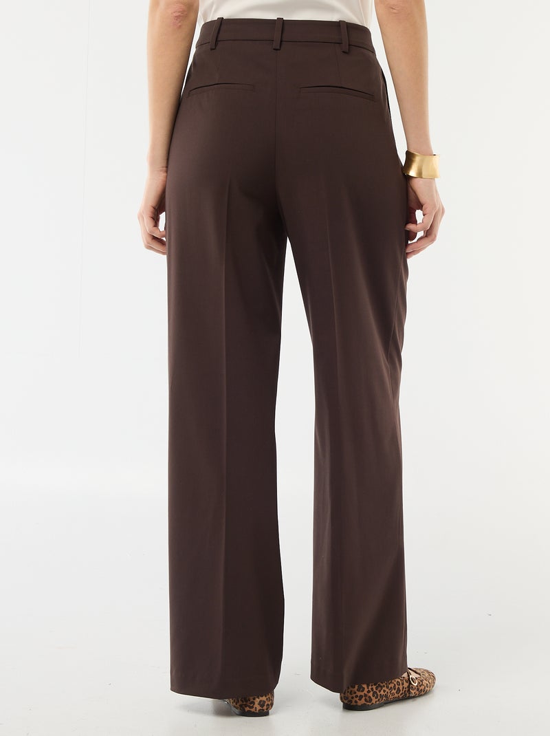 Pantalon Femme été Fluide En Soie Glacée – Taille Haute élastique Avec Cordon, Poches, Coupe Ample Droite | Style Décontracté Chic