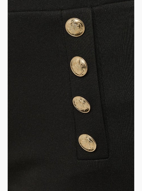 Pantalon large taille haute à détails boutonnés hiccup - Kiabi