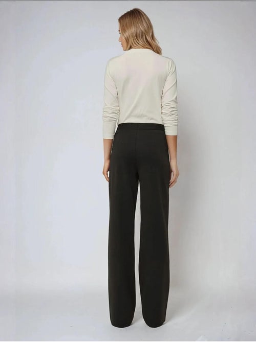 Pantalon large taille haute avec détails boutonnés - Kiabi Pantalon large taille haute avec détails boutonnés - Kiabi