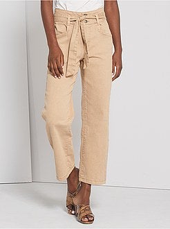 Pantalon large taille haute - Kiabi