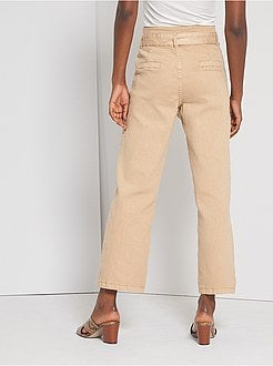 Pantalon large taille haute - Kiabi