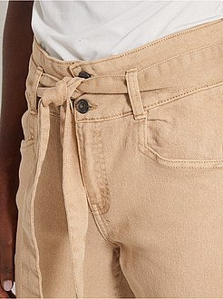 Pantalon large taille haute - Kiabi