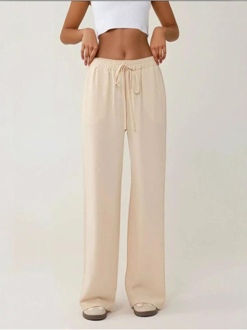 Pantalon large taille haute - Kiabi