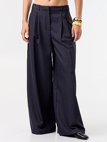 Pantalon large taille haute