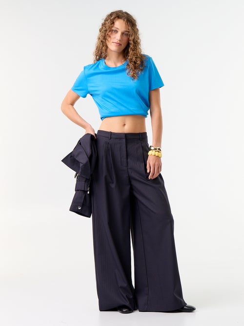 Pantalon large taille haute - Kiabi Pantalon large taille haute - Kiabi
