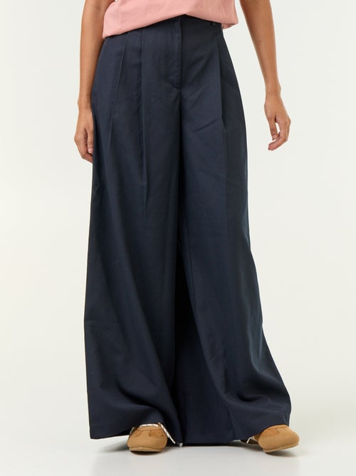 Pantalon large taille haute - Kiabi