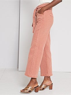 Pantalon large taille haute - Kiabi