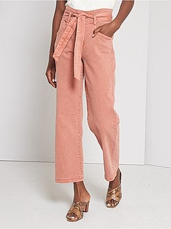 Pantalon large taille haute - Kiabi