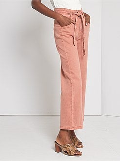 Pantalon large taille haute - Kiabi