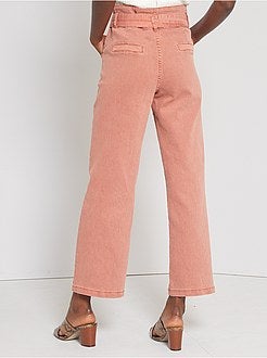 Pantalon large taille haute - Kiabi