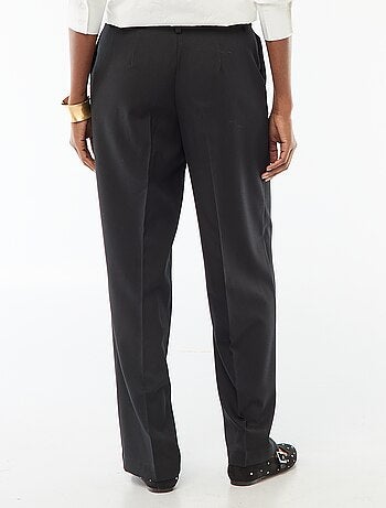 Pantalon large taille haute ceinture et passants