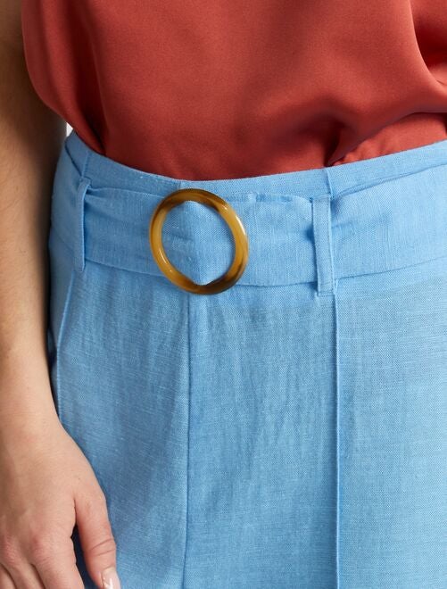 pantalon large taille haute