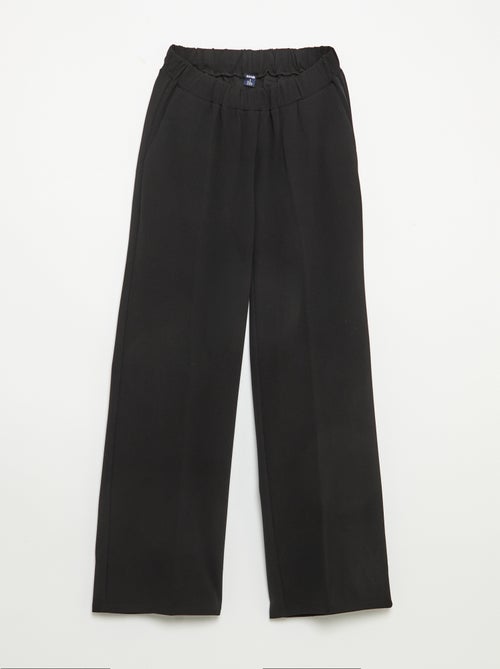 Pantalon large taille haute femme en maille légère - Kiabi Pantalon large taille haute femme en maille légère - Kiabi