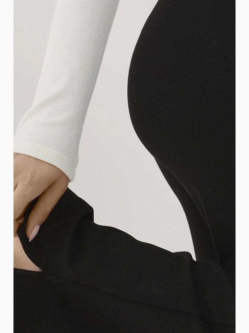 Pantalon large taille haute hiccup Noir - Kiabi
