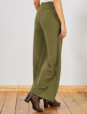 Pantalon large taille haute - Kiabi