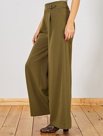 Pantalon large taille haute - Kiabi