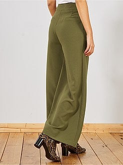 Pantalon large taille haute - Kiabi