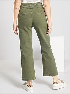 Pantalon large taille haute - Kiabi