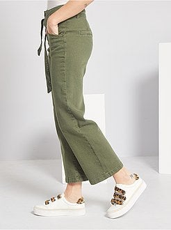 Pantalon large taille haute - Kiabi