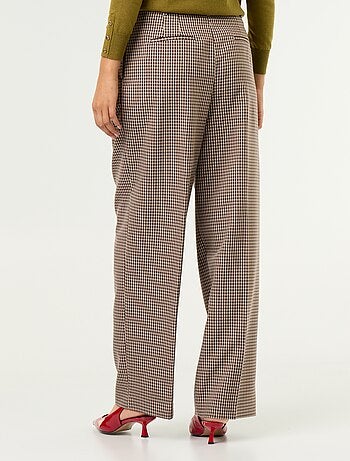 Pantalon large taille haute