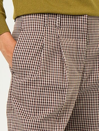 Pantalon large taille haute