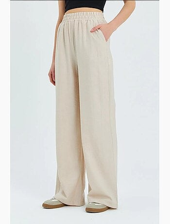 Pantalon large taille haute mixray