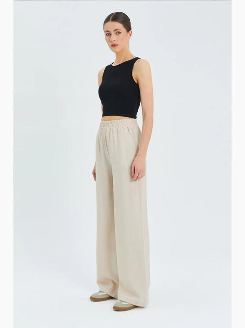 Pantalon large taille haute mixray - Kiabi Pantalon large taille haute mixray - Kiabi