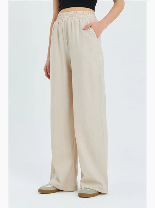 Pantalon large taille haute mixray - Kiabi Pantalon large taille haute mixray - Kiabi