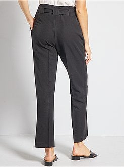 Pantalon large taille haute - Kiabi