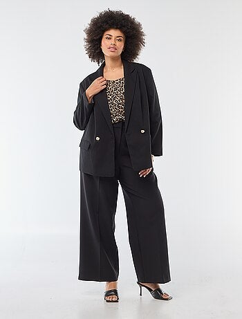 Pantalon large taille haute