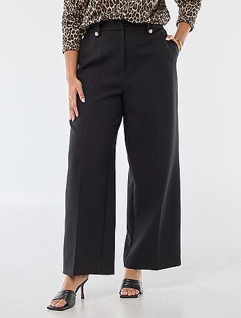 Pantalon large taille haute