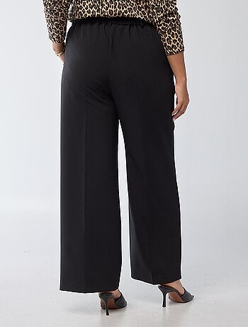 Pantalon large taille haute