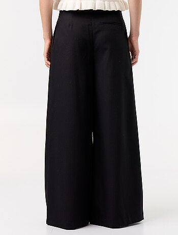 Pantalon large taille haute