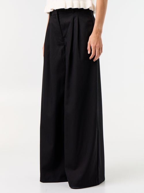Pantalon large taille haute - Kiabi